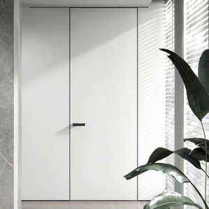 Puerta Interior Minimalista de Aluminio y Madera <span class=keywords><strong>Arashi</strong></span> Sugiyama para Dormitorio, Diseño sin Marco, Aislamiento Acústico, Puerta Invisible con Parte Superior de Aluminio - Product Image 4