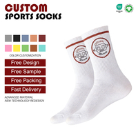 Chaussettes de sport à la mode pour hommes Chaussettes de compression athlétiques de qualité Jacquard Impression par sublimation respirante gratuite pour le cyclisme au quotidien