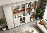 Bureau de direction moderne en bois massif et panneaux de particules, réglable en hauteur, avec tiroir à dossiers, double refroidissement et mot de passe, écologique