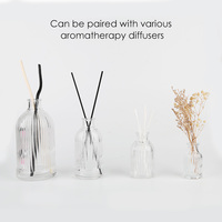Diffuseurs d'aromathérapie de style romain Vase vide rond diffuseur de roseau en verre d'arôme bouteilles pour ensembles de diffuseurs de roseau de remplacement bricolage