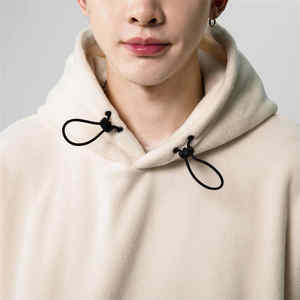 Streetwear Oversize <b>Hoodie</b> Hip Hop Style Low Shoulder Organic Cotton Double Sided Cashmere Print - Product Image 3