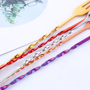 Khuấy công cụ thép không gỉ trộn Cocktail Muỗng Xoắn ốc mô hình thanh Giọt Nước Mắt muỗng khuấy muỗng thanh công cụ bartender công cụ - Product Image 4