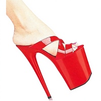 Sandales à plateforme ultra-hautes de 20 cm pour femme, rouges, pour mariage, avec talon aiguille, été-automne, pour boîte de nuit, rehaussantes, collection 2026