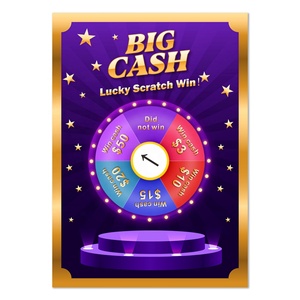 Instant-win Scratch Cards Lucky Wheel Digital Printing Scratch-off Coating Custom Prizes - Product Image 3