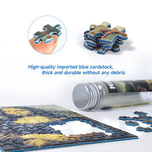 Mini puzzle personnalisé 150 pièces Tube à essai en papier bleu pour carte Jouet adulte anti-stress portable EVA avec logo à offrir - Product Image 3