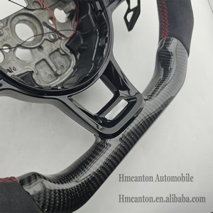 Volante Deportivo Popular al por Mayor de Fibra de Carbono y Alcántara con LED para Volkswagen Golf 7.5 GTI - Product Image 6