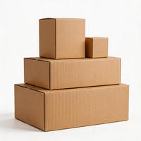 Boîte en carton ondulé Kraft simple paroi pour livres, documents, envoi postal, emballage, vente en gros, fournisseur d'usine