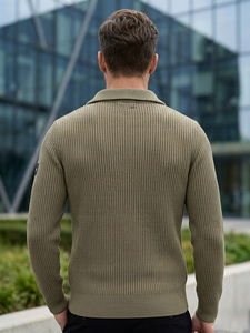 เสื้อไหมพรมคอริบ Troyer คุณภาพเยี่ยม ผลิตจากผ้าฝ้ายออร์แกนิค 100% 7GG สำหรับผู้ชาย - Product Image 4
