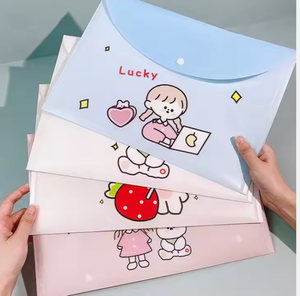 Transparent School Office Supplies A4 Plastic Document Bag Custom <strong>File</strong> Folders Bags for Business - Product Image 2