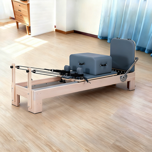 Pilates Lit en hêtre Réformateur de Pilates de haute qualité pour une utilisation en studio Équipement pliant Gym Fitness Machine - Product Image 2
