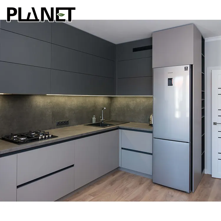 Custom Modern Design Modular Luxury Furniture Pantry Kitchen Cabinet handle-less modern kitchen cabinets designs