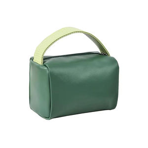 Sac à main en cuir souple contrasté tendance, petit sac carré vert, design de niche, sac décontracté pour femme, idéal pour le shopping en ville - Product Image 1