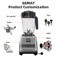 3L Promotie 2-in-1 Sapcentrifuge Blender Industriële Multifunctionele Fruit Sap Blender Hoge Snelheid Commerciële Blenders Liquidificador
