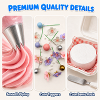 Kit de crème à modeler DIY pour gâteaux, crème décorative imitation, avec outils de décoration pour enfants et filles, cadeau artisanal fait main