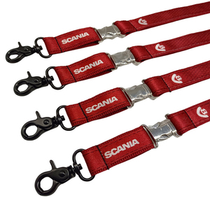 Durable Eco-friendly Detachable <b>Polyester</b> <b>Lanyard</b> RPET Heat-Transfer Card Holder <b>Lanyard</b> for ID Badge Keychain - Product Image 2