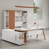 Bureau simple et luxueux en forme de L moderne pour un ordinateur pour une personne mobilier de salon