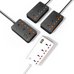 Toma de corriente universal de bajo <span class=keywords><strong>precio</strong></span> al por mayor de fábrica con USB C 3 salidas 3usb puertos tira de alimentación 2 <span class=keywords><strong>metros</strong></span> cable de cobre OEM 10A IP20 - Product Image 1