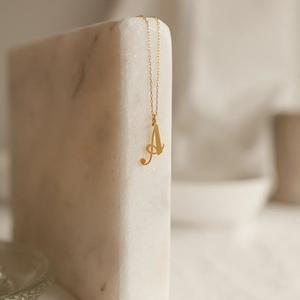 Custom <b>Initial</b> Letter Sterling Silver Plated Moissanite Minimalist Unisex Pendant Daily Wear Gift Rhodium/Gold/Rose Gold Options - Product Image 2