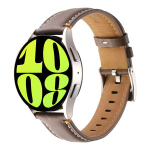 Forwelleny, correa de lujo de cuero auténtico con costuras de 20mm y 22mm para <span class=keywords><strong>Samsung</strong></span> Galaxy <span class=keywords><strong>Watch</strong></span> 7 6 Classic <span class=keywords><strong>5pro</strong></span>, accesorios, correa de cuero - Product Image 1