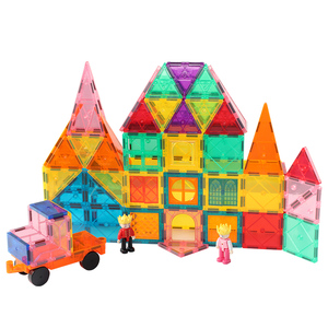 JOJTOP OEM ODM 90-teiliges Magnetisches Bausteine-Set - Farbige Plastik-Lernspielzeuge für Kinder BESTSELLER - Product Image 1
