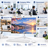 Ordinateur de bureau tout-en-un blanc 23,8 pouces FHD, Intel Core 3 100U AI, 8 Go de RAM, SSD 256 Go, caméra magnétique détachable 5MP
