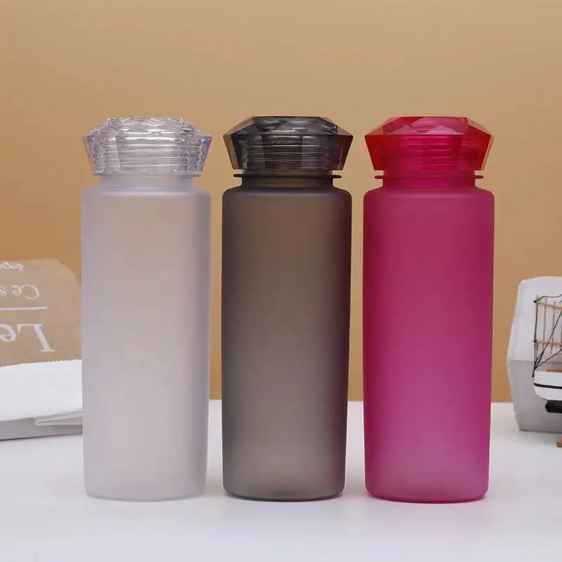 Hochwertige Tritan Kristall Diamant gefrostete BPA-freie Sport Plastik Wasser flasche