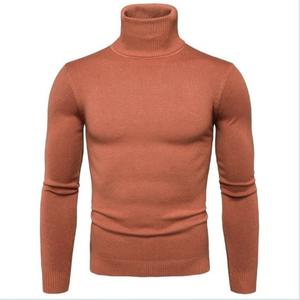 Nouveau hommes chaud pull à col roulé hiver col haut épais chaud pull Slim Fit pull hommes tricots mâle Double col R2185 - Product Image 4