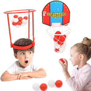 Jeu de basket interactif pour fêtes, intérieur/extérieur, avec panier réglable, bandeau et cerceau, pour enfants et adultes - Product Image 1