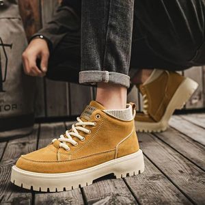 Nuovi Stivali Autunnali da <span class=keywords><strong>Uomo</strong></span> Stile Britannico con Lacci, Retro, con Suola Rialzata, per Passeggiate all'Aperto e Casual - Product Image 6