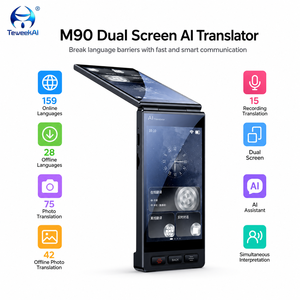 Traduttore Vocale Intelligente TeWeekAI M90Pro con Doppio Schermo da 3,97", Wi-Fi, Funzionamento Offline/Online, Registrazione Foto e <span class=keywords><strong>Testo</strong></span>, 159 Lingue - Product Image 1