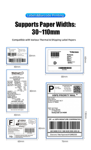 Impresora de Etiquetas Térmicas <span class=keywords><strong>Mini</strong></span> Inalámbrica Milestone MHT-L9260 Directo de Fábrica, para Pequeñas Empresas, Etiquetas de Envío, 4 Pulgadas, 203DPI, en Stock - Product Image 5