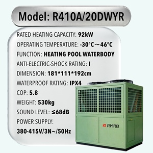 Pompe à chaleur pour piscine 20DWYR/92kW IPX4 en titane, dégivrage automatique, grande capacité commerciale, 380V, COP élevé, EVI, chauffe-eau pour <span class=keywords><strong>climat</strong></span> froid - Product Image 2