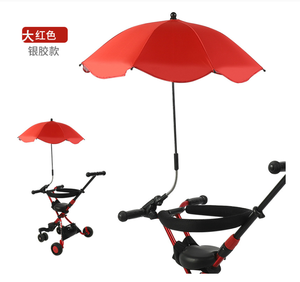 Parasol de <span class=keywords><strong>poussette</strong></span> automatique <span class=keywords><strong>BabyFond</strong></span> nouvelle génération, design moderne, pliable en pongé, métal, pour soleil et pluie, accessoire bébé flexible pour voyage - Product Image 3