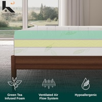 Matelas en mousse à mémoire de forme rafraîchissante pour hôtel 5 étoiles, taille Queen, prix compétitif, vente en gros, faible MOQ