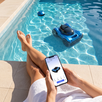Addotron XT Pro Roboter-Poolreiniger CE-Zertifiziert Wandkletternd Kabelloser Staubsauger für Einbaupools 4 Std. 10400mAh Smart