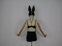 Ensemble bikini LED Lumineux Lapin RGB à Couleurs Changeantes, Batterie Rechargeable, Costume Lumineux pour Danseuse Gogo et Performance en Boîte de Nuit
