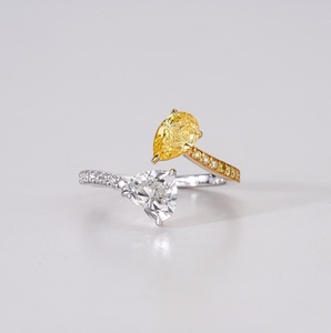 Anillo de Diamantes Cultivados en Laboratorio de Oro Sólido de 14K para Mujer, Joyería Fina con Diamantes de Corte Brillante y Diseño Elegante y Atemporal - Product Image 1