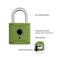 Cadenas d'empreintes digitales manille cadenas intelligent avec application mobile serrure étanche extérieure sans clé adaptée à la serrure et au stockage de gymnastique
