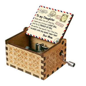 Ever Bright Custom Beauty the Beast Mini boîte à musique à manivelle fonction rotative pour <span class=keywords><strong>la</strong></span> Saint-Valentin cadeau d'anniversaire de Noël - Product Image 5