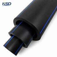Tuyau en plastique robuste de grand diamètre PN10 SDR17 DN315-DN630 PE100 ISO 4427 pour la transmission principale de l'eau
