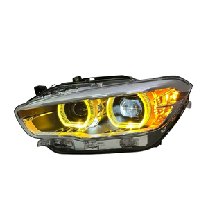 Fari LED Bicolore Giallo e Bianco SJC per <span class=keywords><strong>BMW</strong></span> Serie <span class=keywords><strong>1</strong></span> <span class=keywords><strong>F20</strong></span> 118i 2015-2018, Fari Modificati Plug and Play, Luci Anteriori per Auto - Product Image 6