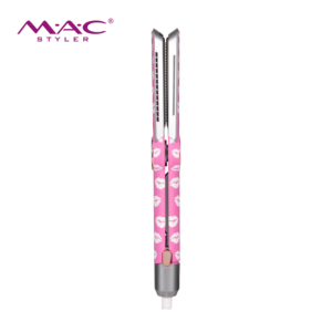 Lisseur MAC Styler rose avec peigne intégré et motif empreinte de lèvres, outil de coiffure professionnel coréen, vente en gros, logo personnalisé - Product Image 4
