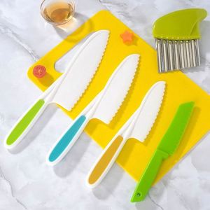 Customized Eco-friendly Ambidextrous Kids <b>Plastic</b> <b>Kitchen</b> Knife Set OEM ODM Multi-Use Vegetable Fruit Sashimi/Sushi/Fish Cutting - Product Image 3
