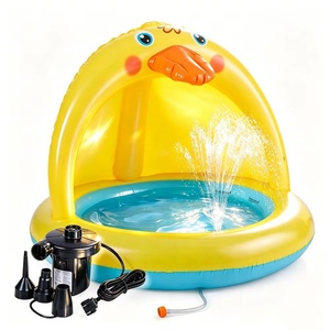Piscine gonflable ronde en PVC imperméable pour jeux aquatiques en plein air, design de dessin animé pour enfants, piscine multifonctionnelle - Product Image 6