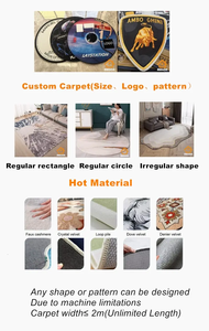 Tapis imprimé antidérapant 3D rond pour salon, tapis en velours cristal musical pour chambre à coucher - Product Image 2