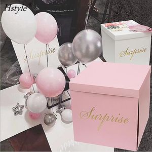 Caja Sorpresa de Cumpleaños para Niña o Mujer, Caja de Regalo <span class=keywords><strong>Explosiva</strong></span> con Globos para Decoración de Fiestas de Cumpleaños y Bodas HS067 - Product Image 2