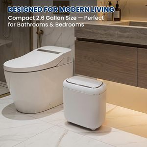 Poubelle intelligente de salle de bain à détection de mouvement automatique en PP ABS, poubelle électrique moderne pour cuisine avec couvercle - Product Image 5