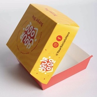Boîtes à hamburger personnalisées emballage alimentaire recyclable à emporter papier d'emballage boîtes à frites sac en papier pour restaurant
