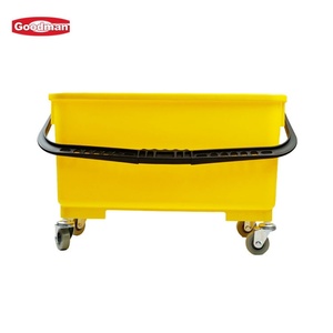 ถังทำความสะอาดหน้าต่างขนาด 25 ลิตร ทนทาน เป็นมิตรกับสิ่งแวดล้อม สีเหลืองสดใส พร้อมหูจับพลาสติก PP ได้รับการรับรองมาตรฐาน NSF ใช้กับน้ำเดือดได้ - Product Image 2