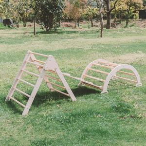 Set 3 in 1 triangolo rampicante pieghevole in grado + arco + rampa giocattoli montessori - Product Image 3